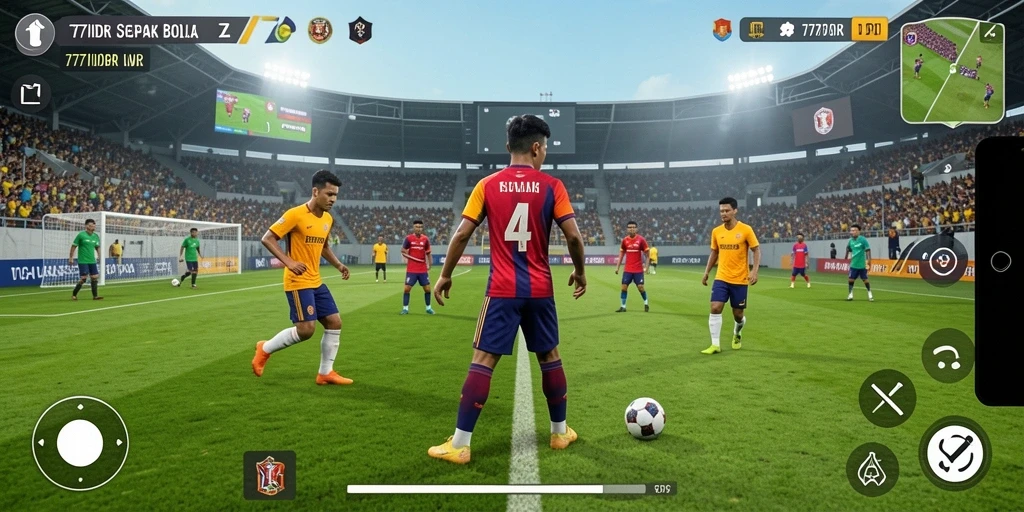 Tampilan gameplay sepak bola yang mendebarkan di 777IDR.