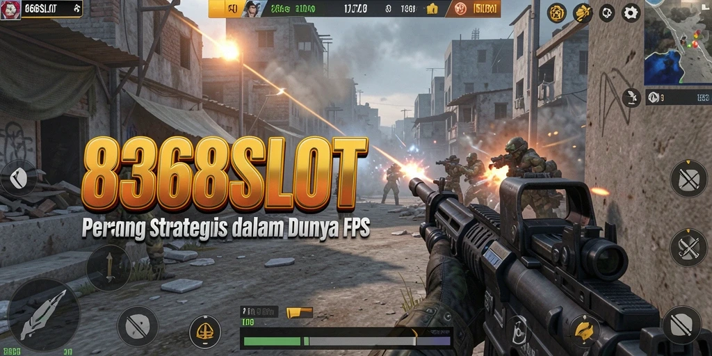 Tampilan gameplay FPS yang intens dan mendebarkan dari 8368SLOT.