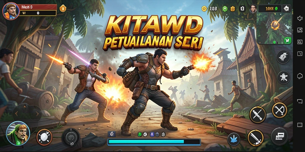 Tangkapan layar gameplay KITAWD yang menampilkan aksi mendebarkan.