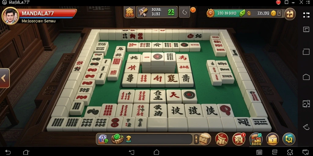 Gameplay Mahjong seru di MANDALA77 dengan grafis yang menarik.