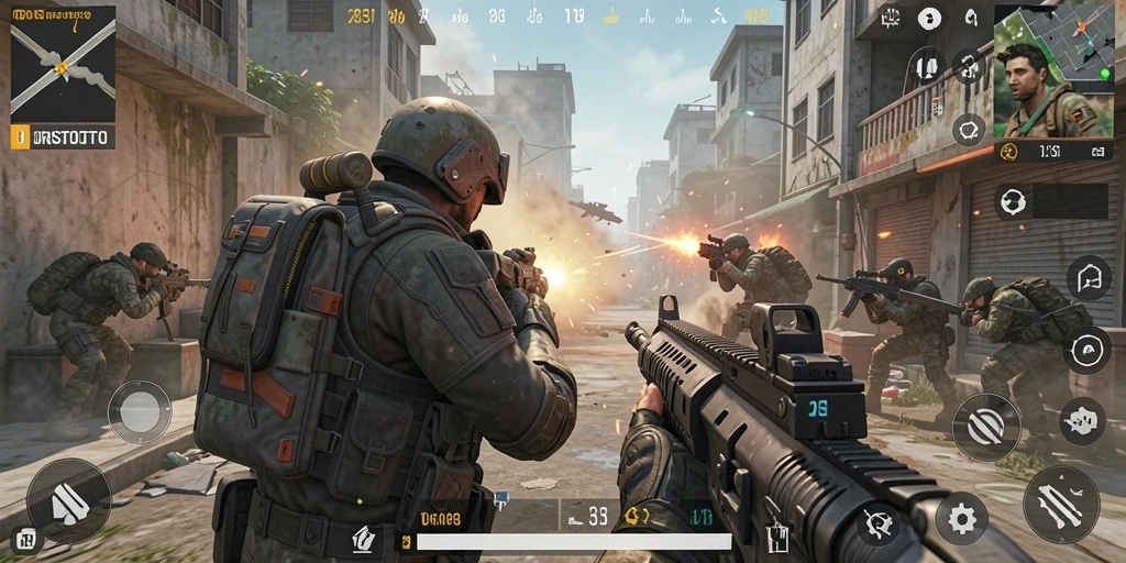 Tampilan gameplay ORISTOTO yang mendebarkan dalam aksi FPS.